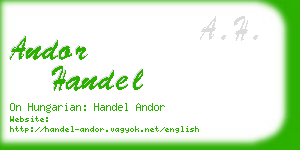 andor handel business card